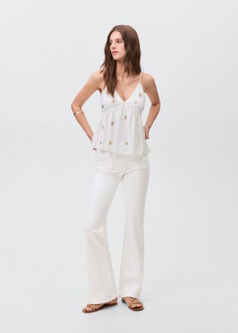 MANGO TEEN Flared Jeans in Weiß