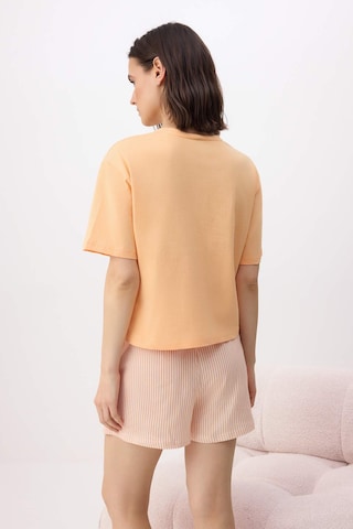 Trendyol - Pijama de pantalón corto en naranja
