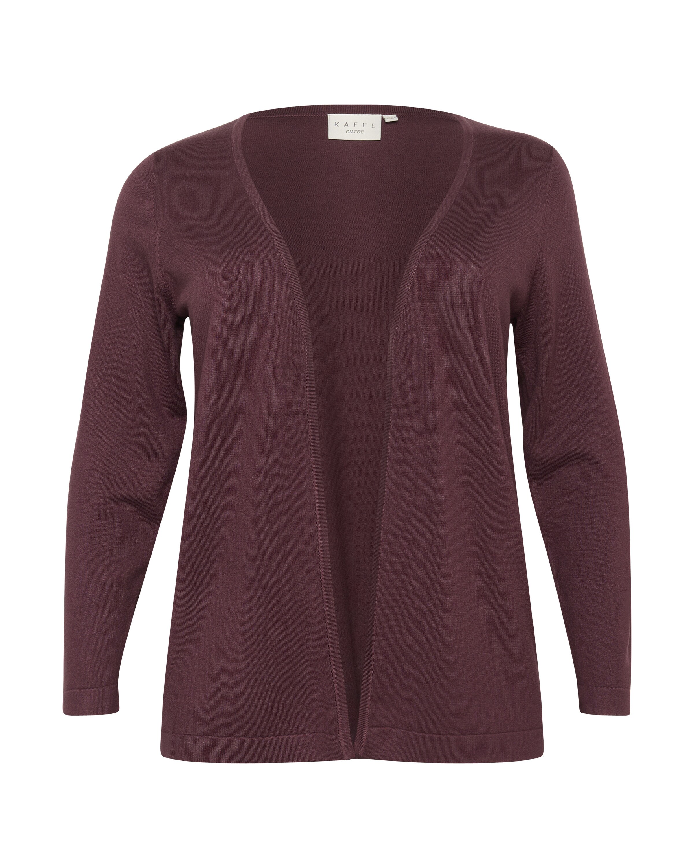 KAFFE CURVE Knit cardigan 'Farsia' in Brown: front