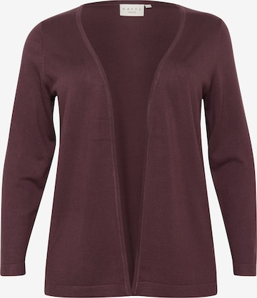 Cardigan 'Farsia' KAFFE CURVE en marron : devant