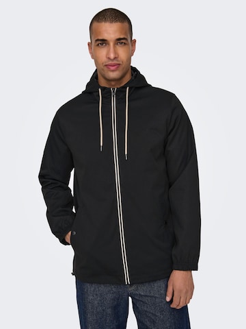 Veste mi-saison 'Alexander' Only & Sons en noir : devant