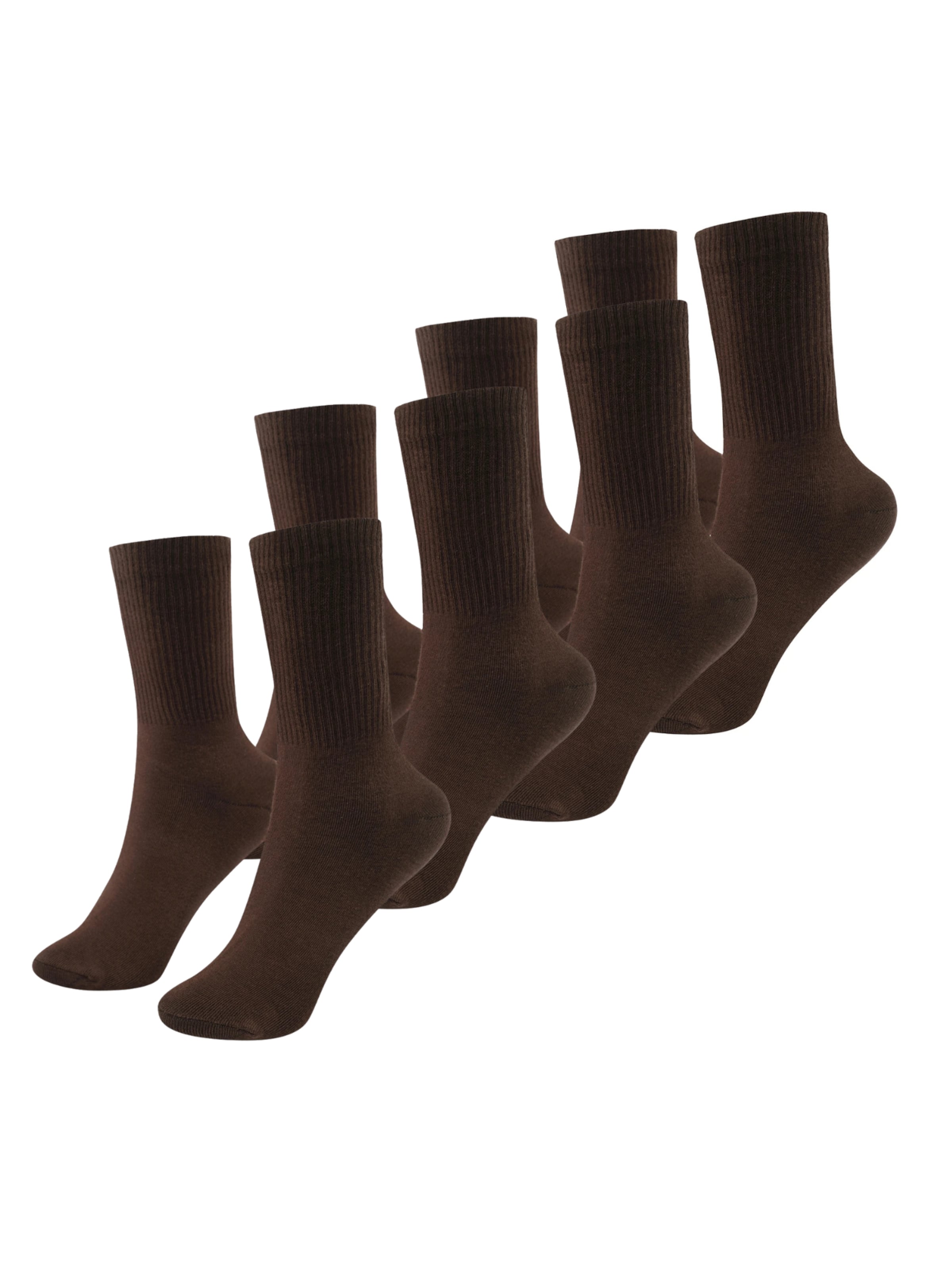 cfab (formerly creamy fabrics) Socks 'Lange Sportsocken | 4er Pack' in Brown: front