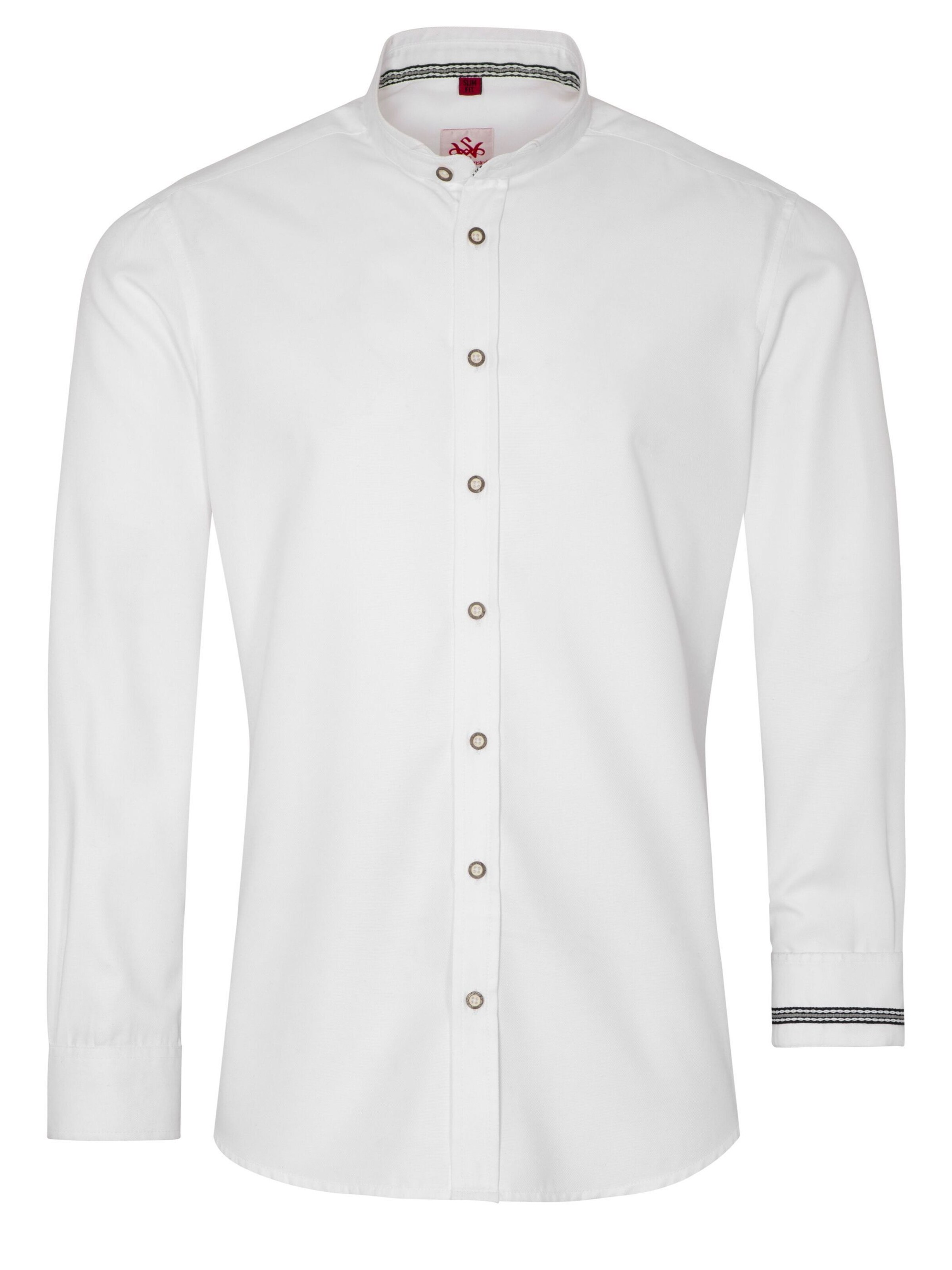 SPIETH & WENSKY Slim fit Klederdracht overhemd 'Alberto' in Wit: voorkant