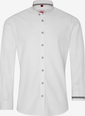 SPIETH & WENSKY Slim fit Traditional Button Up Shirt 'Alberto' in White: front