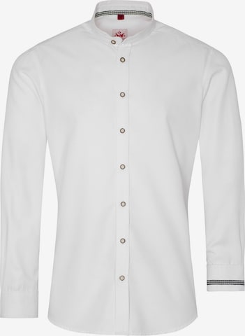 SPIETH & WENSKY Slim fit Klederdracht overhemd 'Alberto' in Wit: voorkant