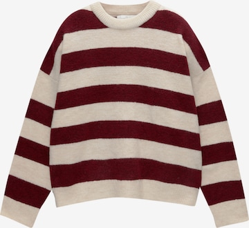 Pull&Bear Pulover | bež barva: sprednja stran