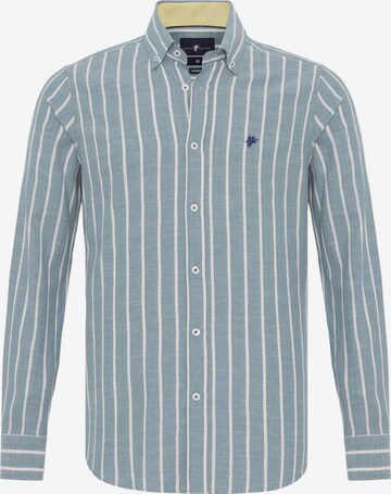 DENIM CULTURE - Camisa ' ELDIN ' en verde: frente