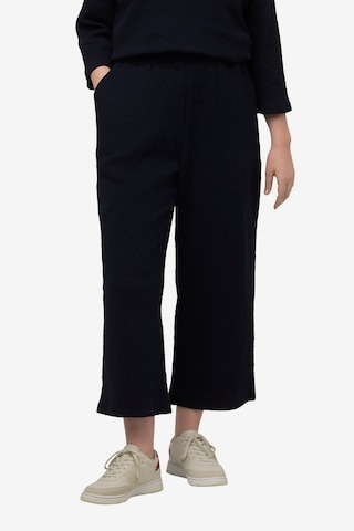 Ulla Popken Wide leg Broek in Blauw: voorkant