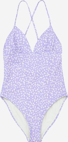 EDITED - Soutien Bustier Fato de banho 'Ona' em roxo: frente