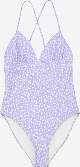 EDITED Maillot de bain 'Ona' en violet / blanc, Vue avec produit