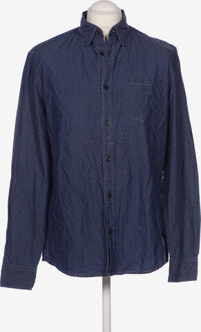 UNITED COLORS OF BENETTON Button Up Shirt in XL in Blue: front