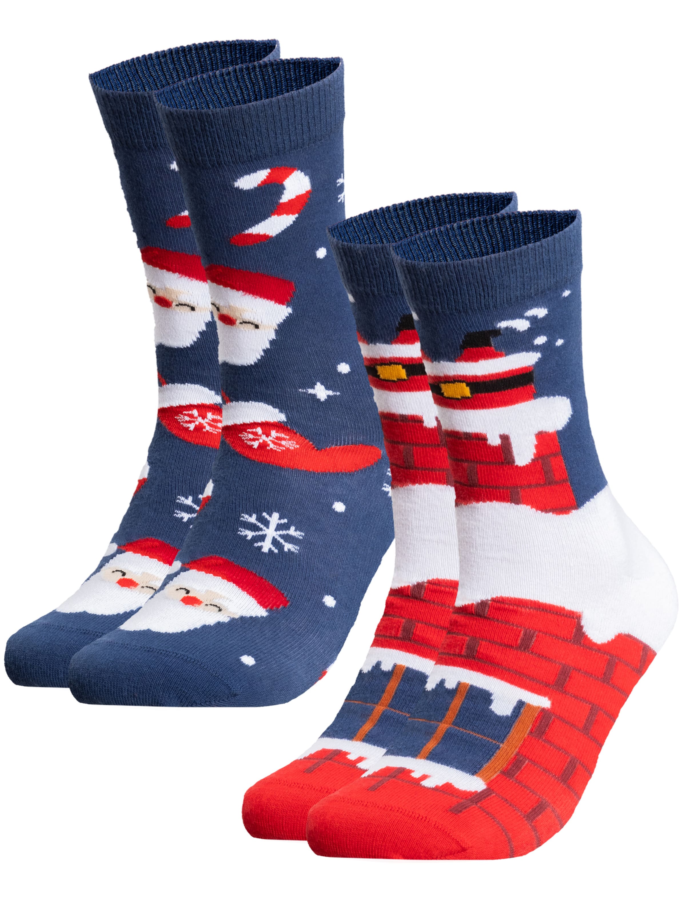 Occulto Socks 'Santa' in Blue: front