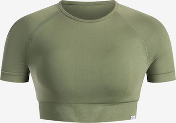 Smilodox Crop Shirt ' Elna ' in Grün: Vorderseite