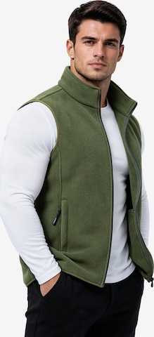 Magicshe Vest 'Fleeceweste' in Green: front