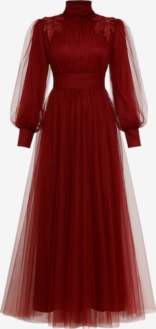 fashionshowcase Abendkleid 'MINEL' in Rot: Vorderseite