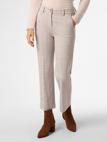 Anna Montana Slim fit Pleated Pants 'Tampico' in Beige: front