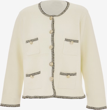 CHANI Knit Cardigan in White: front