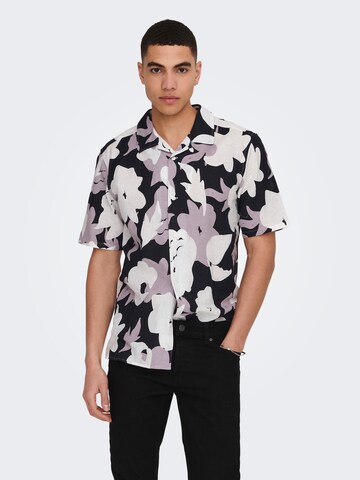 Only & Sons Regular fit Overhemd 'Trev' in Blauw: voorkant