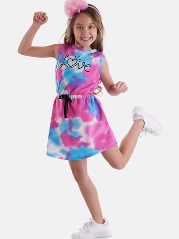 Denokids Dress 'Tie-Dye Love' in Mixed colors: front