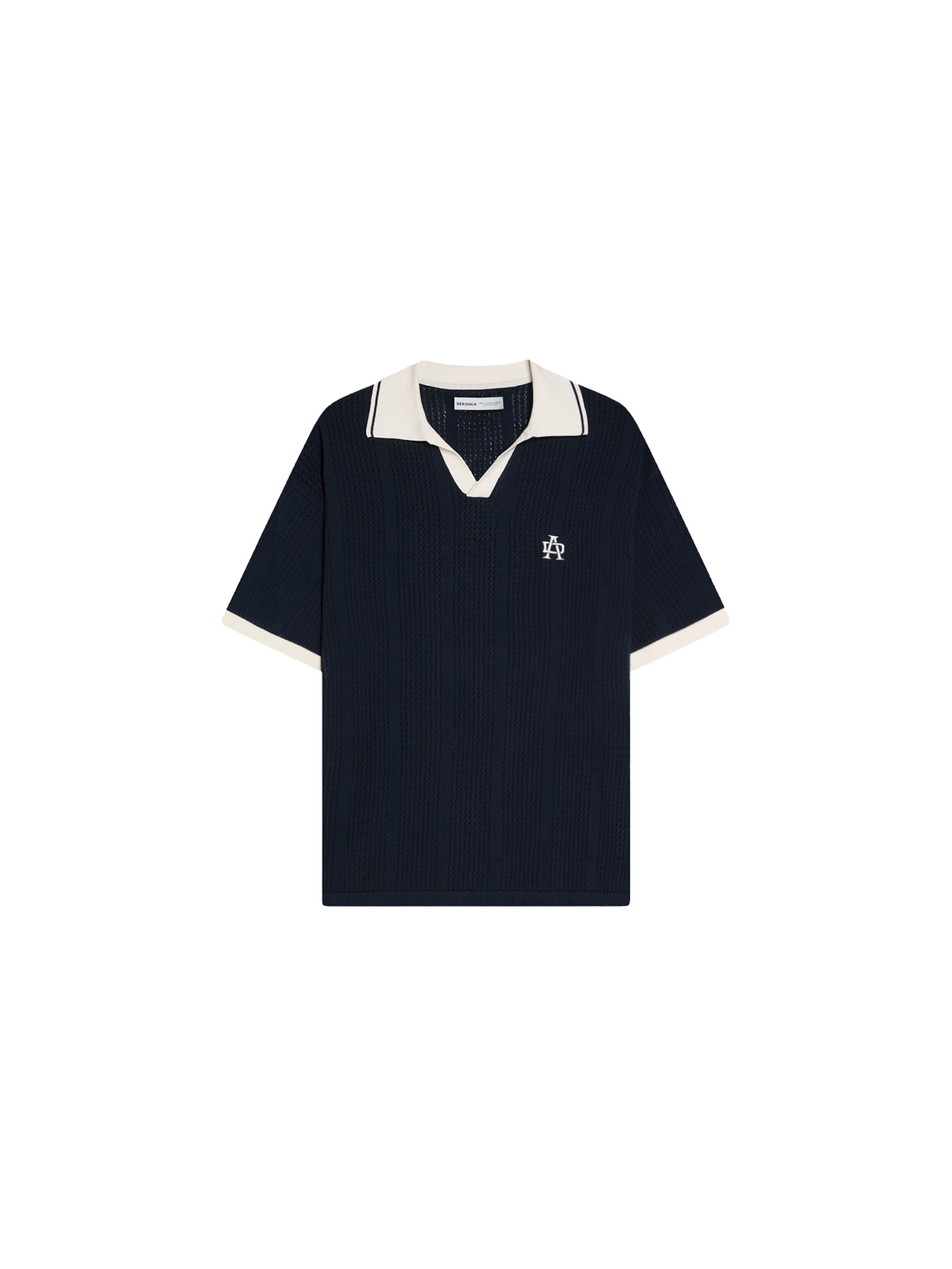 Bershka Poloshirt in Blau: Vorderseite