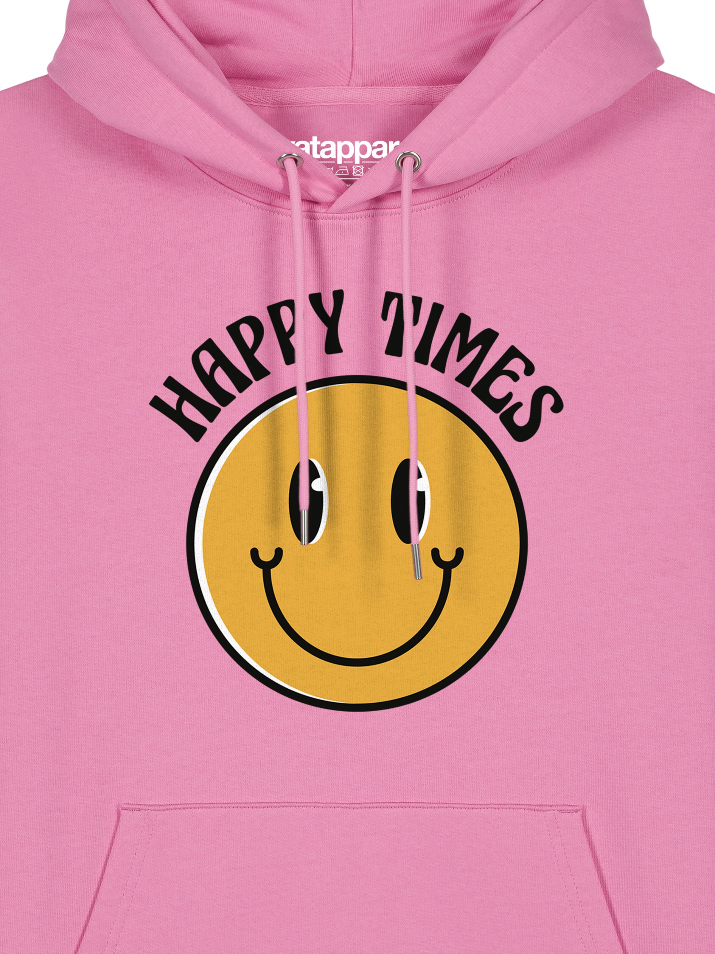 Watapparel Sweatshirt ' Happy times smiley emoji ' in Pink