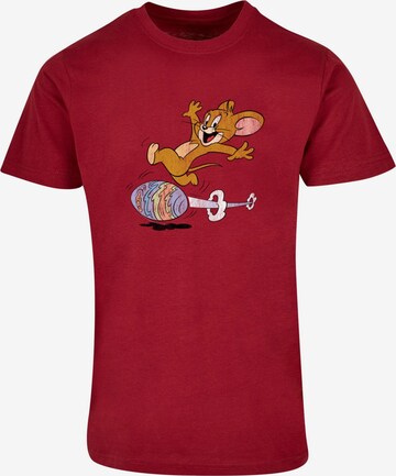 ABSOLUTE CULT T-Shirt 'Tom and Jerry - Egg Run' in Rot: predná strana