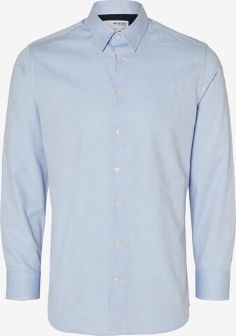 Coupe slim Chemise 'SOHO' SELECTED HOMME en bleu : devant