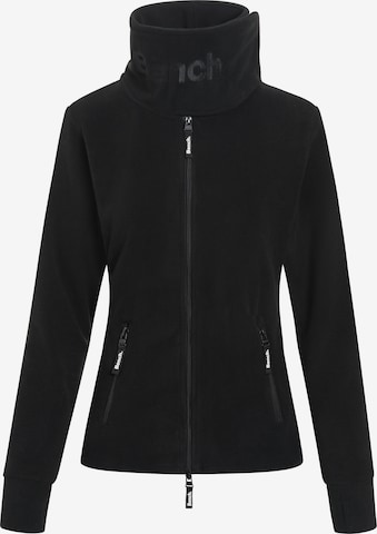 BENCH Fleece Jacket 'FUNNEL' in Black: front