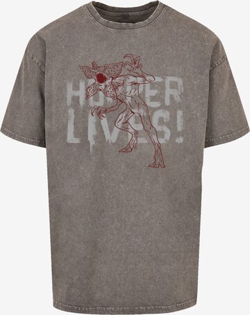 F4NT4STIC Shirt 'Stranger Things Hoppers Live Netflix TV Series' in Grey: front