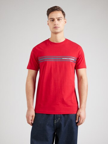 T-Shirt TOMMY HILFIGER en rouge : devant