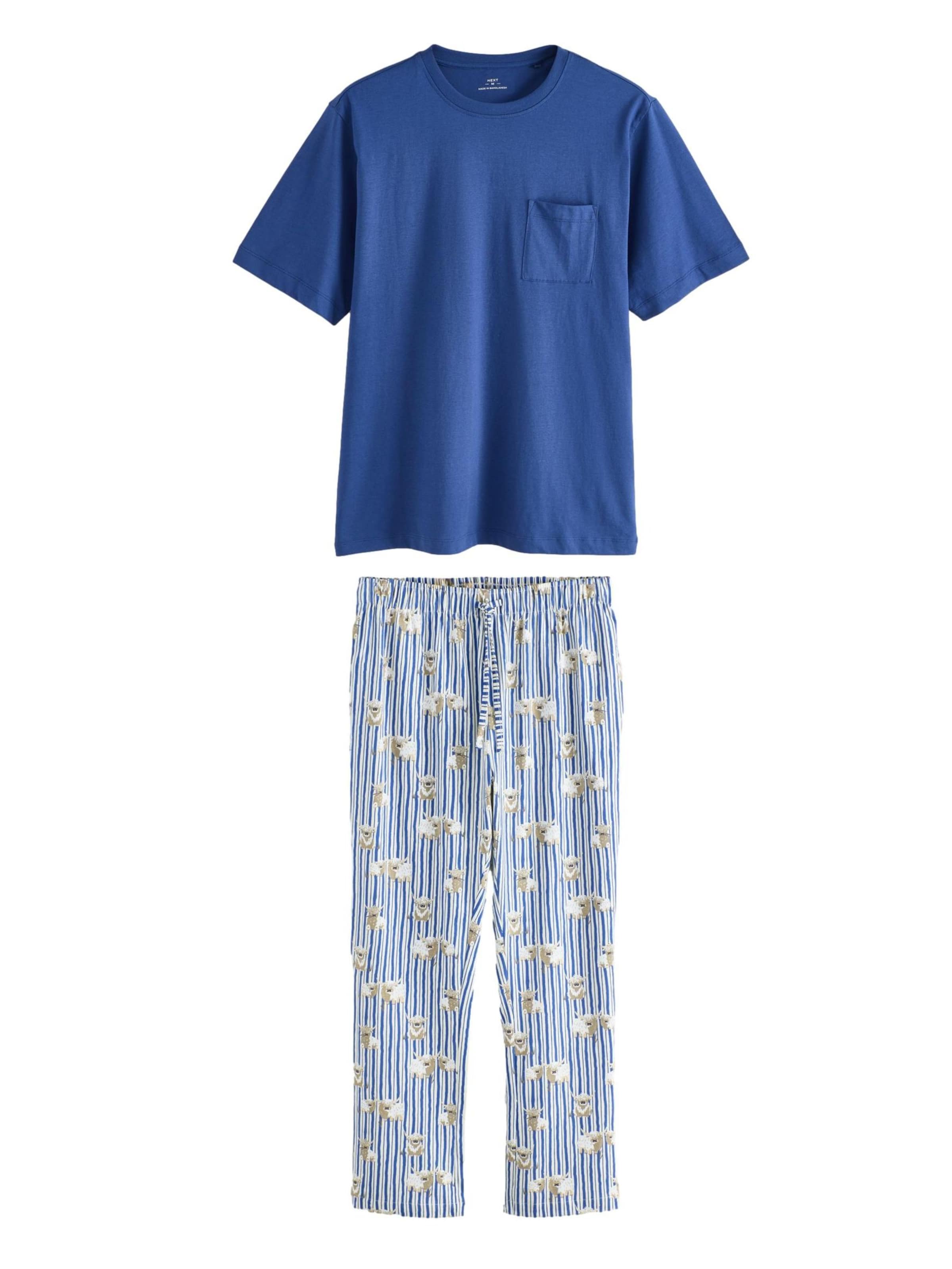 Next Pyjamas lång i blå: framsida