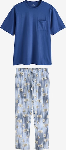 Next Pitkä pyjama värissä sininen: etupuoli