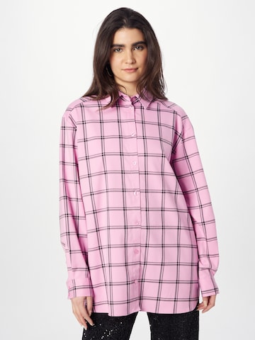 Monki - Blusa em rosa: frente