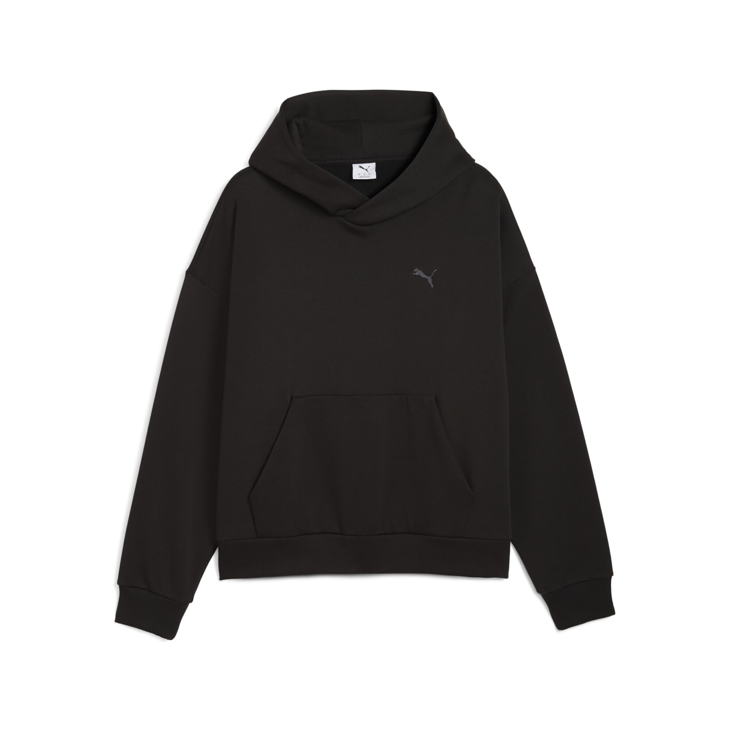 PUMA Sweatshirt 'Wardrobe Essentials' in Zwart: voorkant