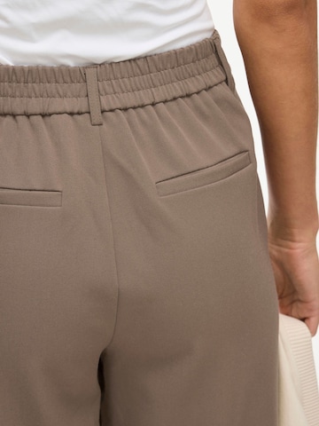 VILA Wide leg Bandplooibroek 'VIVarone' in Bruin