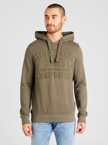 CAMP DAVID - Sweatshirt 'The Craftsmen' em verde: frente
