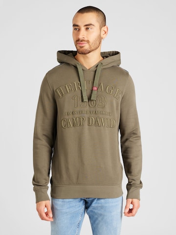 CAMP DAVID Sweatshirt in Green: front