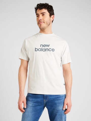 new balance Shirt 'Linear' in Grijs: voorkant