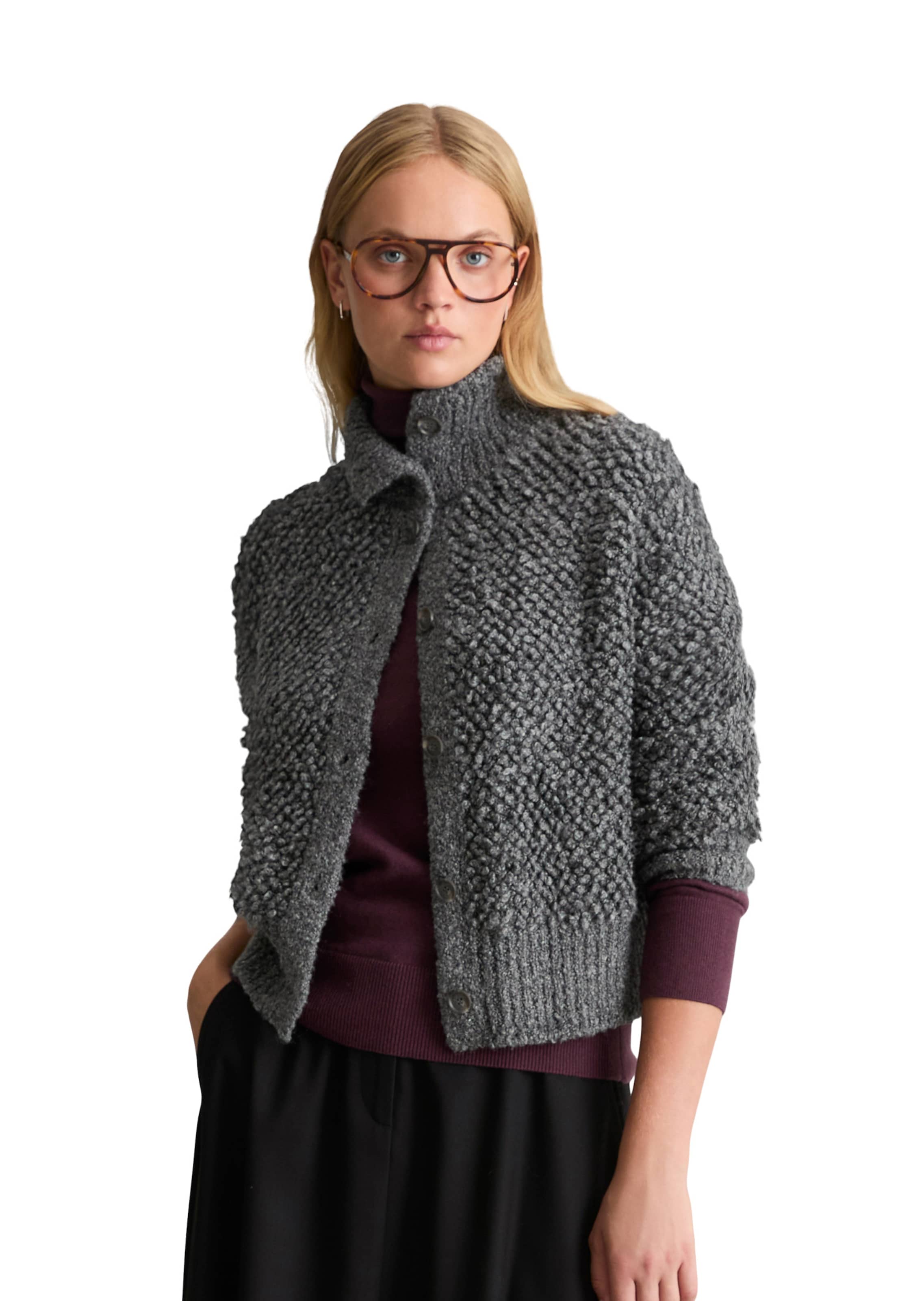 Marc O'Polo DENIM Knit cardigan in Grey: front