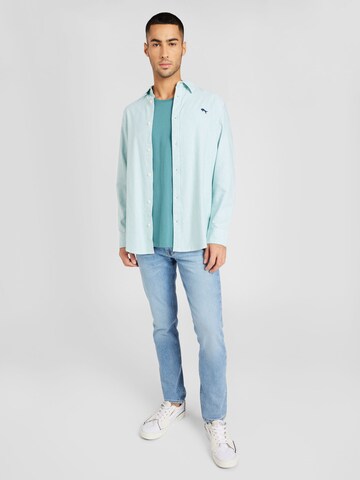 WRANGLER T-Shirt 'SIGN OFF' in Blau