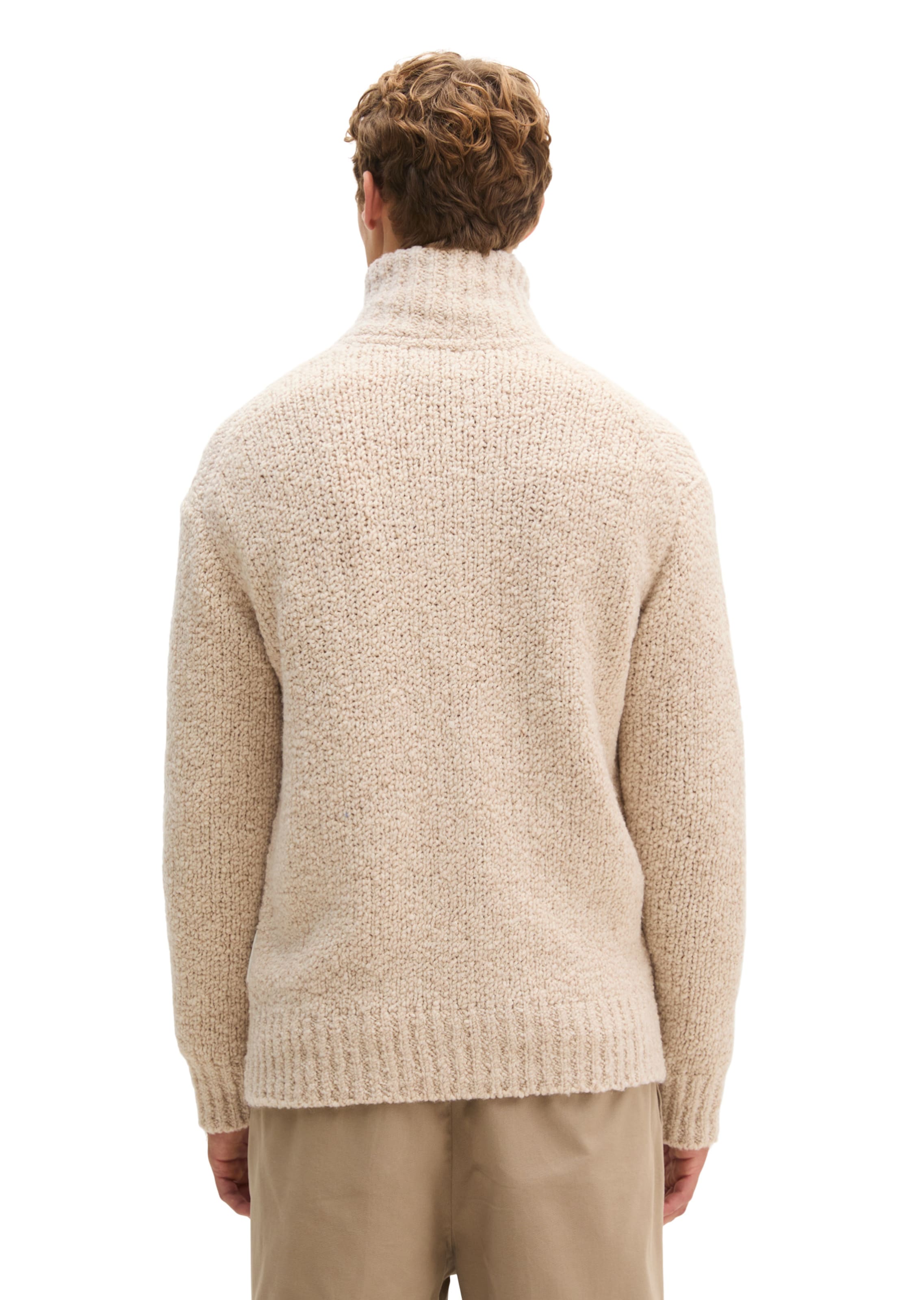 Marc O'Polo Gebreid vest in Beige: terug
