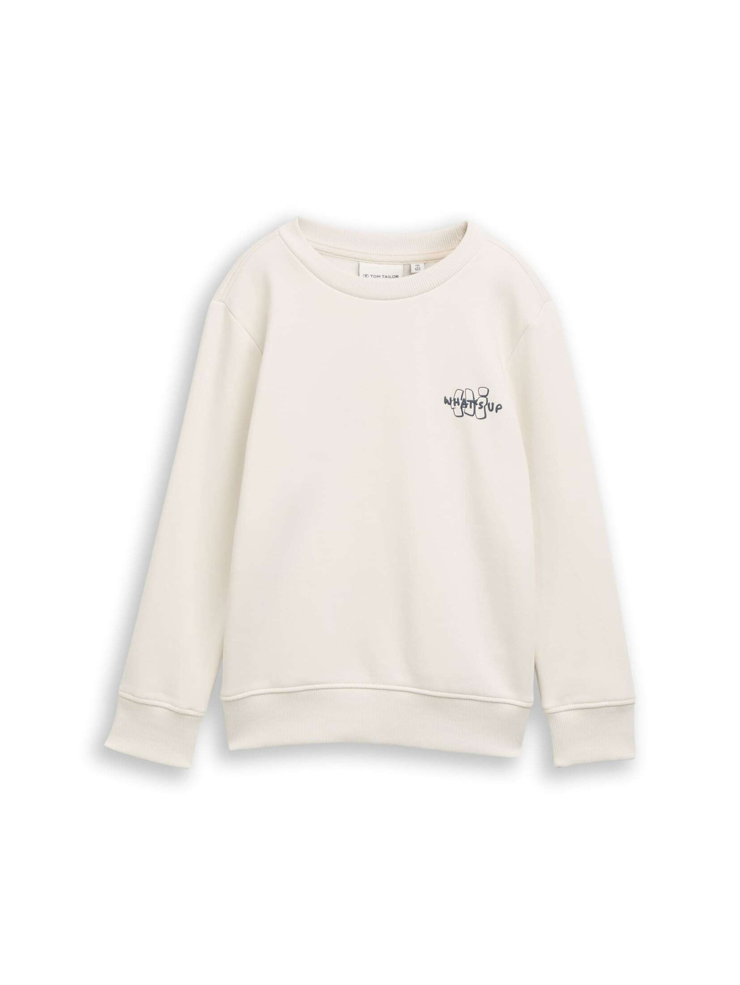 TOM TAILOR Sweatshirt in de kleur Zwart / Wit, Productweergave