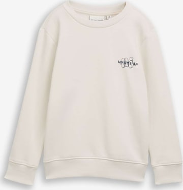 TOM TAILOR Sweatshirt in White: front