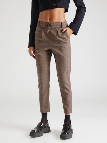 ONLY Slim fit Pleat-Front Pants in Brown: front