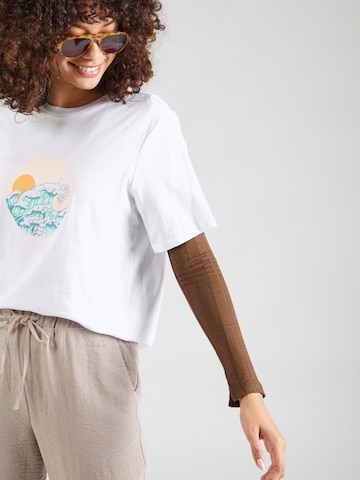 T-shirt 'BANDA' PIECES en blanc