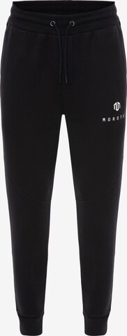 Effilé Pantalon de sport 'Corporate' MOROTAI en noir : devant