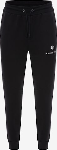 Effilé Pantalon de sport 'Corporate' MOROTAI en noir : devant