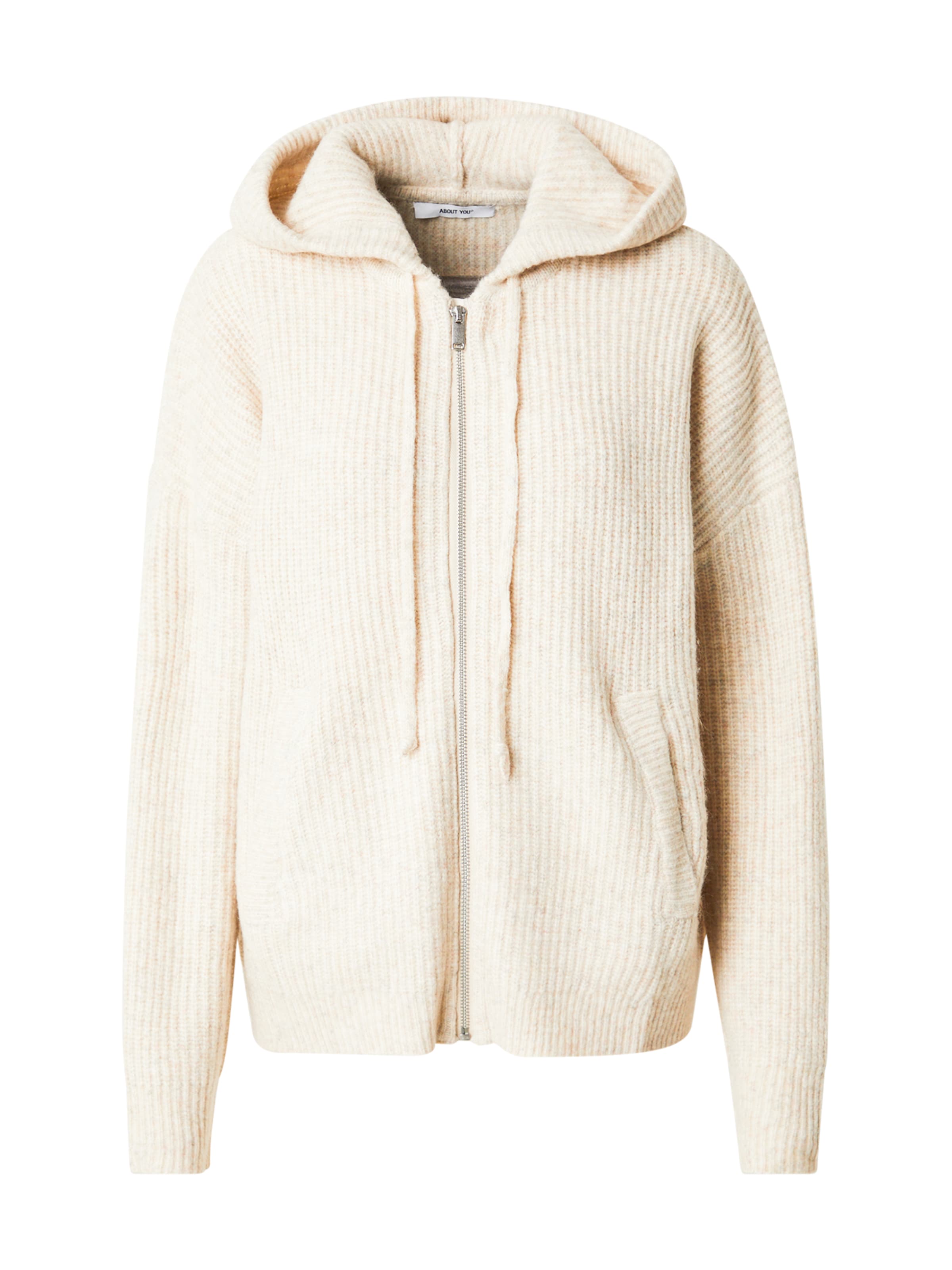 ABOUT YOU Knit Cardigan 'Jolin' in Brown: front