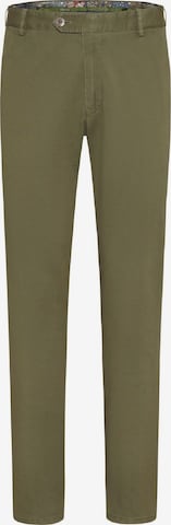 Coupe slim Pantalon chino 'Oslo' MEYER en vert : devant