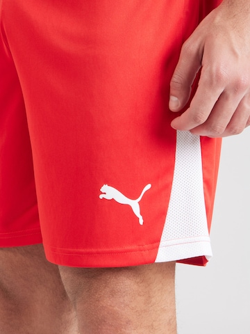 PUMA regular Παντελόνι φόρμας 'TeamLIGA26' σε κόκκινο